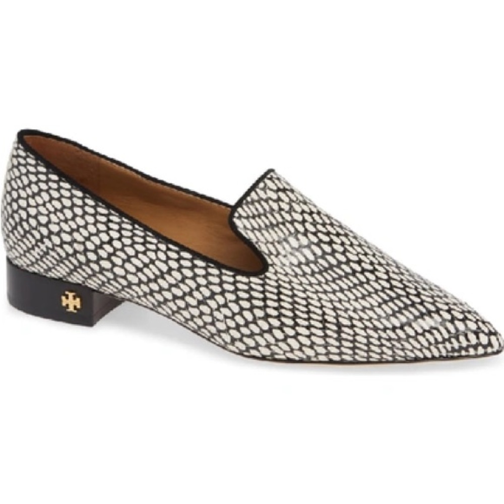 Tory Burch Pascal smoking Slipper Pointy Toe Loafer in King Cobra Size 8